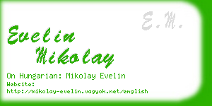 evelin mikolay business card
